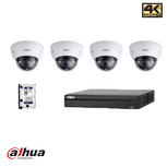 DAHUA NVR KIT: 4 KANAALS NVR INCL 1 TB HDD, 4 X DOME, 4 X 20M UTP