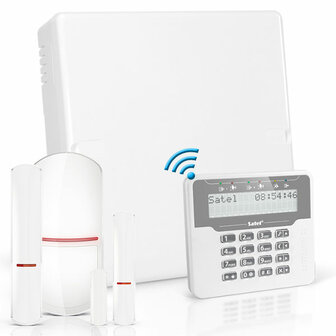 VERSA PLUS LTE RF pack met wit draadloos proximity LCD bediendeel, RF module, draadloze multifunctionele detector en PIR