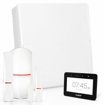 VERSA PLUS LTE RF pack met zwart INT-TSG2 4.3&quot; touchscreen bediendeel, RF module, draadloze multifunctionele detector en PIR