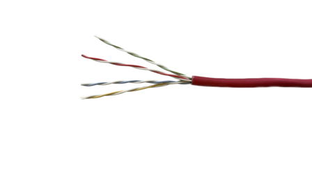 Functiebehoud UTP 4x2x0,5 mm LSNH Rood Haspel 100mtr E30