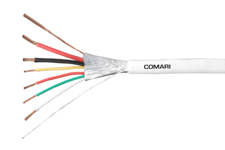 Alarmkabel 2x0,5+4x0,22mm&sup2; Af Cca-s3,d0,a3
