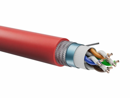 Functiebehoud UTP Cat5e Rood E30/E60 &Oslash;9,7mm Halogeenvrij