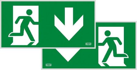 Multiled Series 2/3 picto vluchtroute naar beneden dubbel