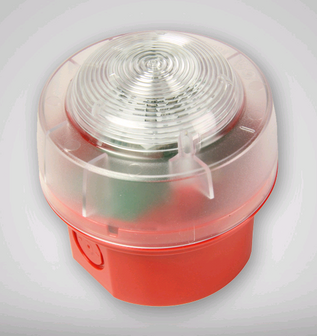 Enscape wandflitser led rood-wit 12-29Vdc, 26mA IP65 base