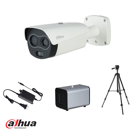 Dahua Thermische Human Temp camera + blackbody, ±0.3C detection set (incl 2x tripod, 2x connector, 1x pwr)