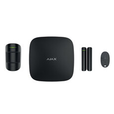 Ajax Hubkit, zwart, GSM/IP hub, PIR, deurcontact, afstandsbediening