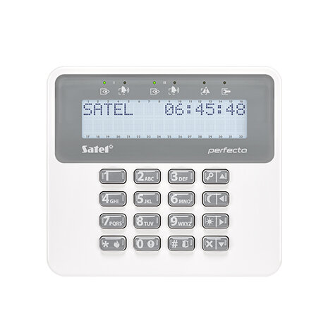 PERFECTA 32-WRL pack met wit draadloos LCD bediendeel, draadloos magneetcontact en draadloze PIR