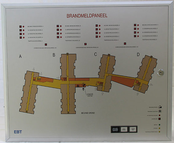 Geogafisch brandmeldpaneel